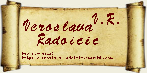 Veroslava Radoičić vizit kartica